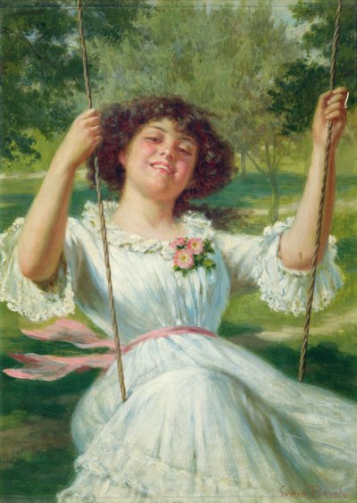 فتاة على أرجوحة بواسطة إدوين توماس روبرتس